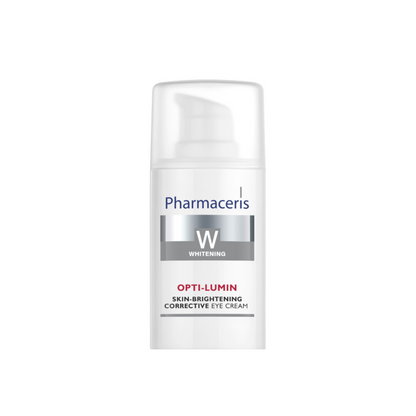 Crème contour des yeux Pharmaceris Opti-Lumin 15ml contre les cernes et taches disponible sur laparadulac.com, parapharmacie Tunisie – soin éclaircissant.

