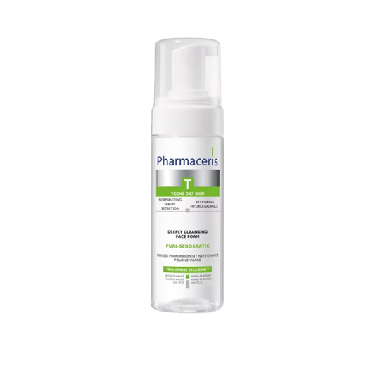 Pharmaceris Mousse Nettoyante T 150ml sur laparadulac.com – parapharmacie Tunisie – soin purifiant pour peaux grasses et sensibles.

