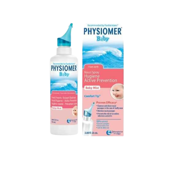 Physiomer Baby Hypertonique en Tunisie – spray nasal bébé eau de mer hypertonique, aide à décongestionner le nez (selon usage), achat en ligne La Para du Lac laparadulac.com, livraison rapide, prix.