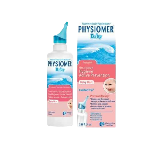 Physiomer Baby Hypertonique en Tunisie – spray nasal bébé eau de mer hypertonique, aide à décongestionner le nez (selon usage), achat en ligne La Para du Lac laparadulac.com, livraison rapide, prix.