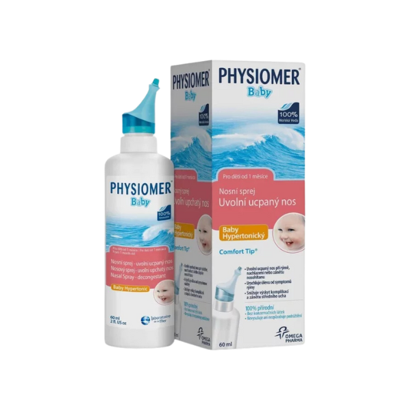 Physiomer Baby Hypertonique en Tunisie – spray nasal eau de mer hypertonique pour bébé, aide à décongestionner le nez bouché (selon usage), hygiène nasale, achat en ligne La Para du Lac laparadulac.com, livraison rapide, prix.