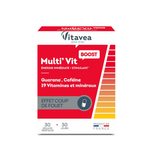 Complexe énergie Multi'Vit Boost Vitavea – parapharmacie Tunisie sur laparadulac.com – complément vitalité avec caféine naturelle

