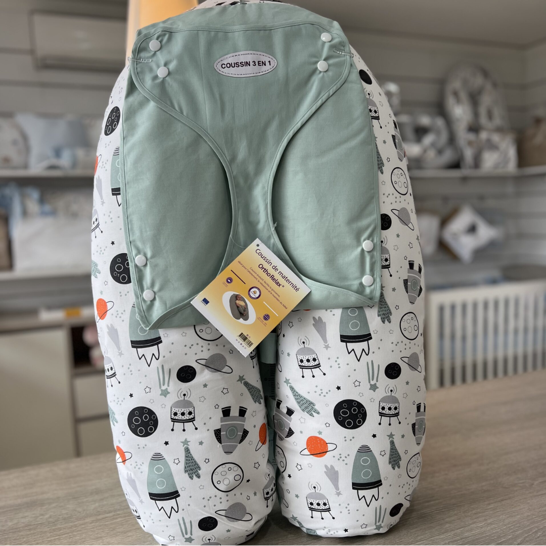Roudoudou Coussin Relax sur laparadulac.com, parapharmacie Tunisie : coussin 3 en 1 pour grossesse, allaitement et transat bébé.