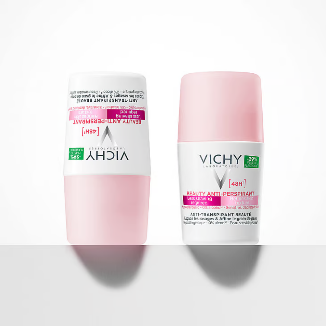 Vichy Déodorant Beauté 48h pour femme, anti-transpirant soin sublimateur pour aisselles sensibles.

