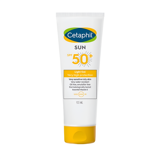 Gel solaire léger Cetaphil SPF50+ peau sensible – parapharmacie Tunisie sur laparadulac.com
