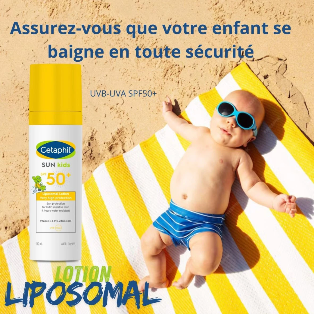 Lotion solaire enfants Cetaphil SPF50+ visage et corps – parapharmacie Tunisie sur laparadulac.com