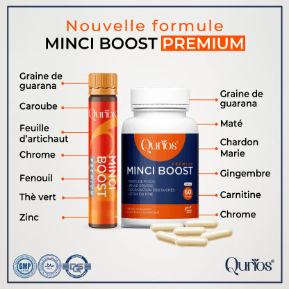 QURIOS Minci Boost PREMIUM 28 shots complément minceur brûle graisses, vente en ligne La Para du Lac Tunisie