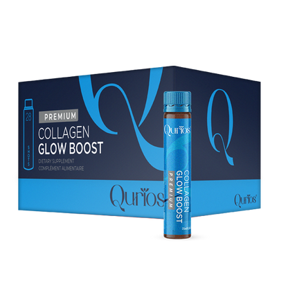 Qurios Collagène Glow Boost 28 shots en Tunisie – cure collagène à boire, glow & éclat de la peau, aide à soutenir fermeté et hydratation (selon formule), achat en ligne La Para du Lac laparadulac.com, livraison rapide, prix.