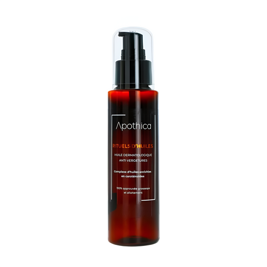 Huile anti-vergetures Apothica Rituals 100ml à découvrir sur laparadulac.com, votre parapharmacie Tunisie pour une peau douce, lisse et tonifiée.

