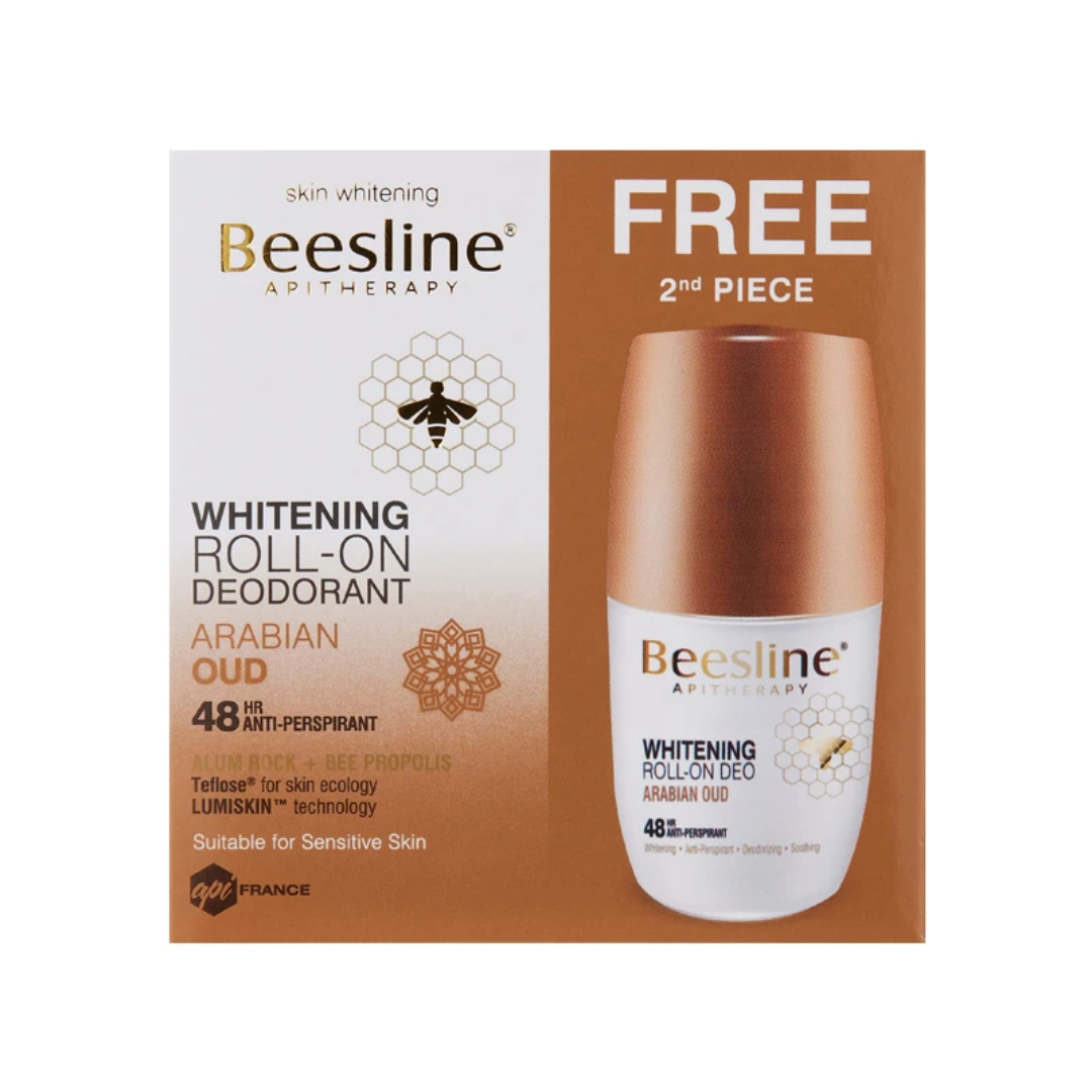"Beesline déodorant éclaircissant Arabian Oud 2x50 ml sur laparadulac.com, parapharmacie Tunisie, protection anti-odeurs et soin des aisselles."

