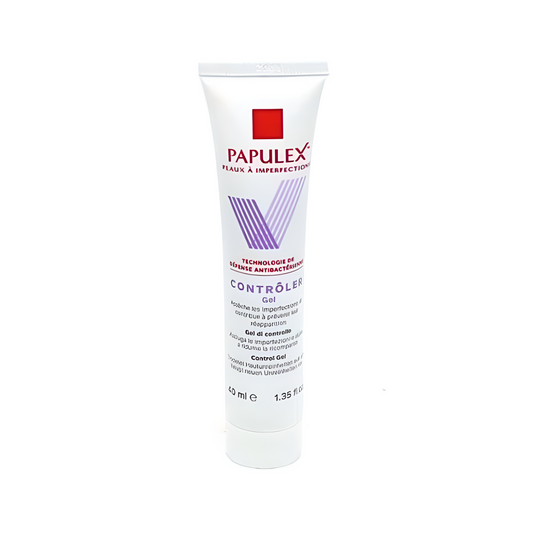 Gel anti-imperfections Papulex pour peaux acnéiques disponible sur laparadulac.com, parapharmacie Tunisie.

