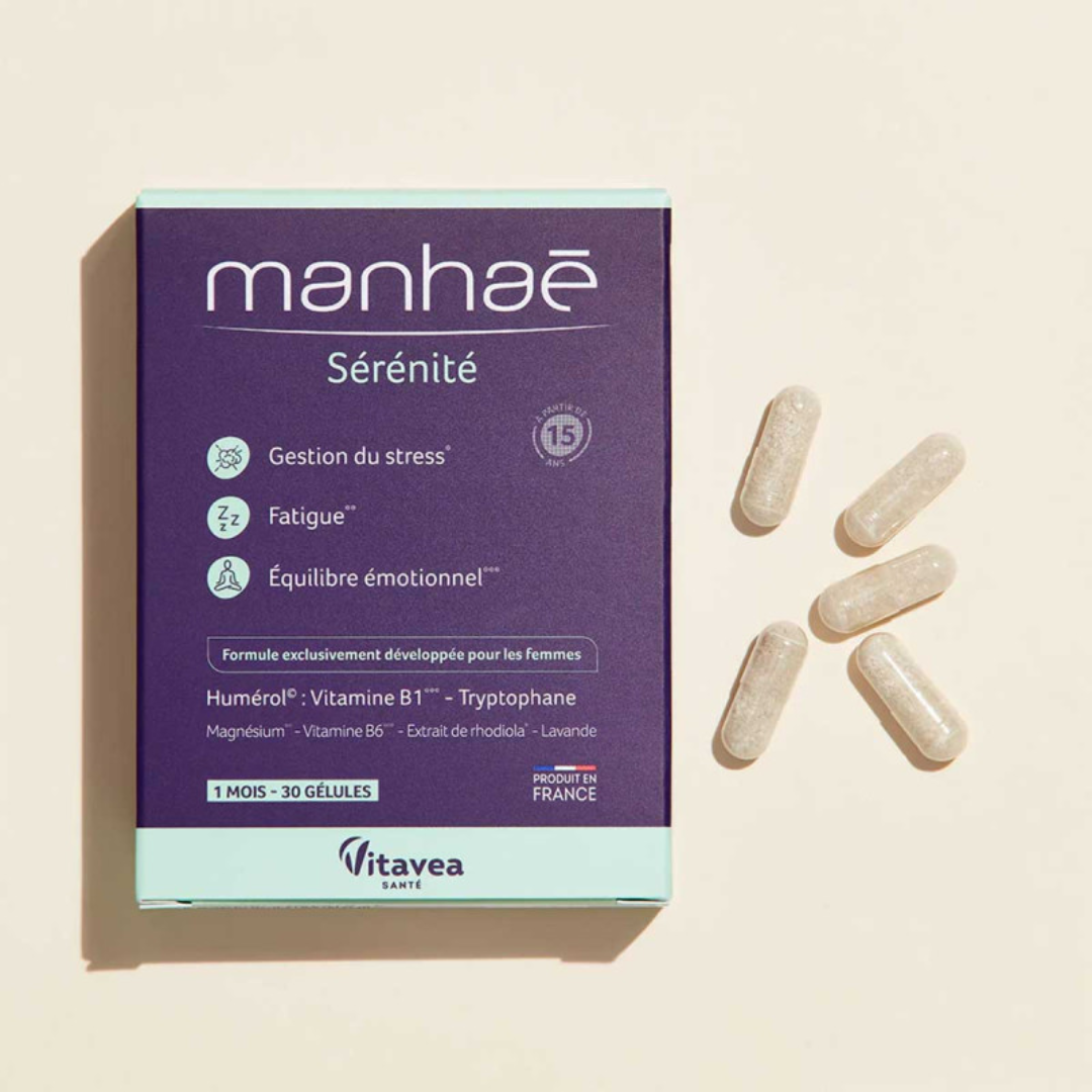 Manhaé Sérénité Vitavea – parapharmacie Tunisie sur laparadulac.com – solution naturelle anti-stress pour femmes

