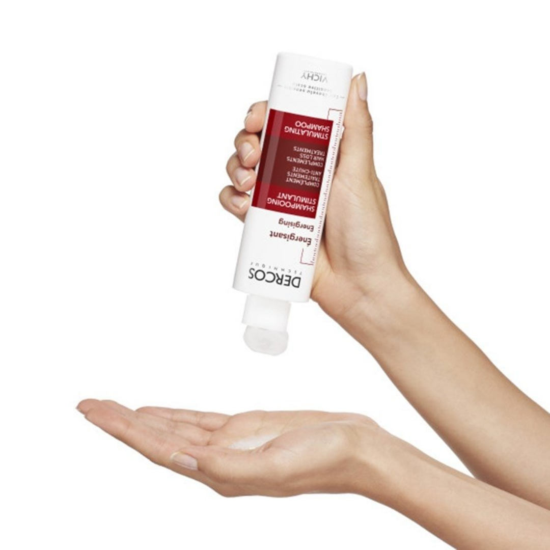 Shampooing anti-chute Dercos Vichy 200ml disponible sur laparadulac.com, parapharmacie Tunisie pour soins capillaires à Tunis.

