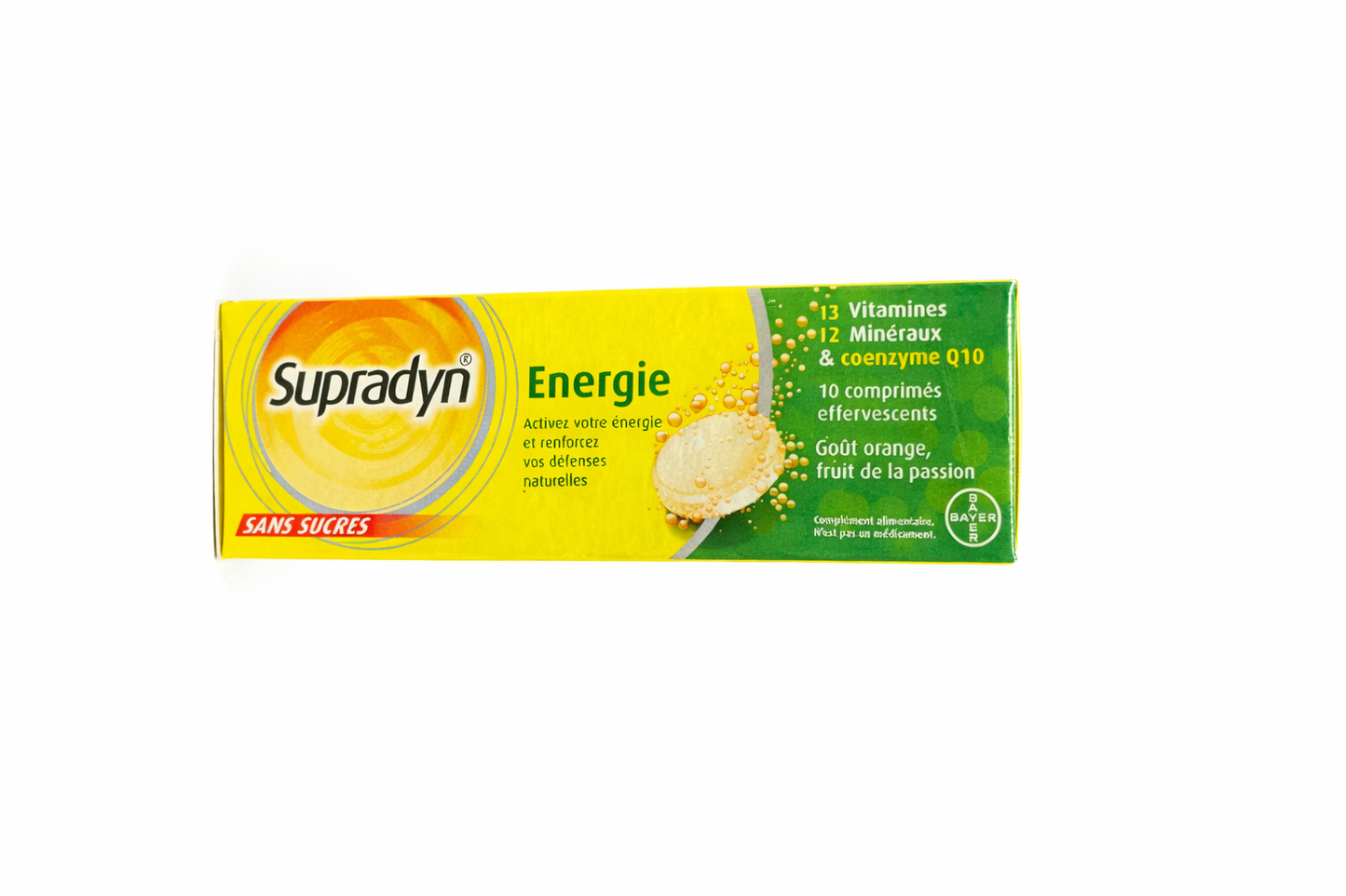 Supradyn Énergie B/10 Bayer Tunisie – multivitamines anti-fatigue (13 vitamines + 12 minéraux + Q10) | Parapharmacie en ligne La Para Du Lac – livraison rapide
