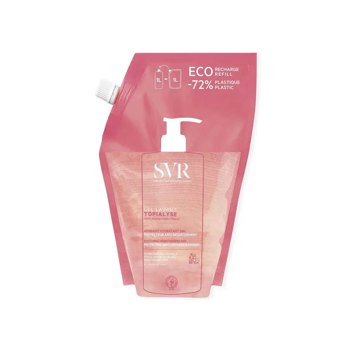 SVR Gel Lavant Topialyse recharge apaisant hydratant 24H pour peaux sensibles sèches | La Para Du Lac