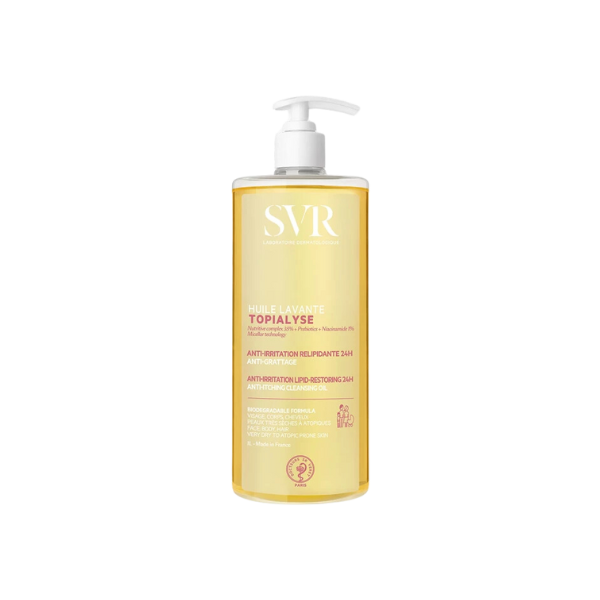 SVR Topialyse Huile Lavante 200ml – Huile nettoyante relipidante pour peaux sensibles – Disponible sur La Para du Lac, parapharmacie en ligne N°1 en Tunisie.