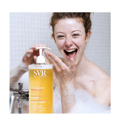 SVR Topialyse Huile Lavante 200ml – Huile nettoyante relipidante pour peaux sensibles – Disponible sur La Para du Lac, parapharmacie en ligne N°1 en Tunisie.