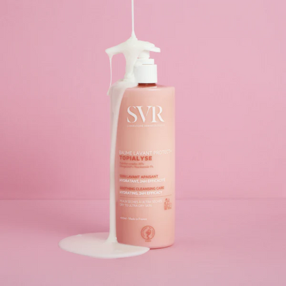 SVR Topialyse Baume Lavant – Soin lavant apaisant pour peaux sèches et atopiques – Disponible sur La Para du Lac, parapharmacie en ligne N°1 en Tunisie.