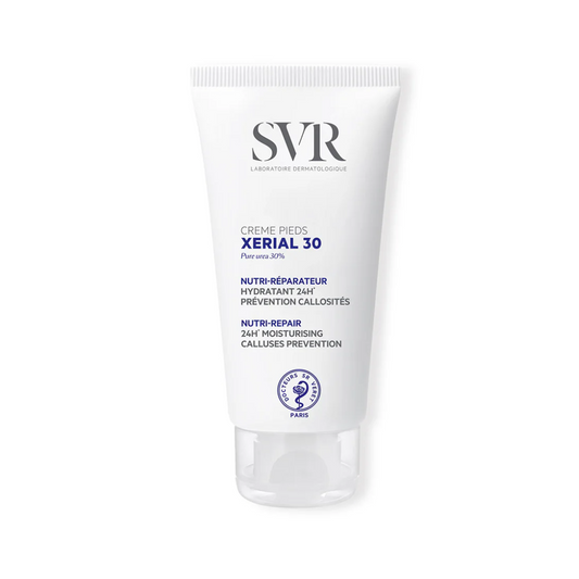 SVR Xerial 30 Crème Pieds 50ml sur laparadulac.com – parapharmacie Tunisie pour hydrater et prévenir les callosités. SVR Tunisie.

