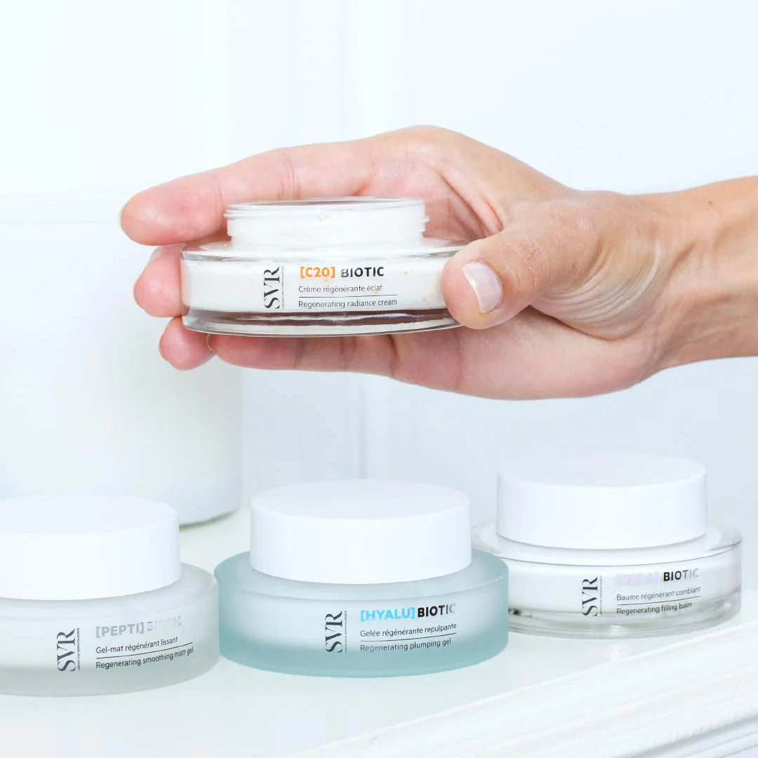 SVR C20 BIOTIC – soin visage revitalisant à la vitamine C, probiotiques & acide hyaluronique, dispo sur laparadulac.com, meilleure parapharmacie en ligne en Tunisie.