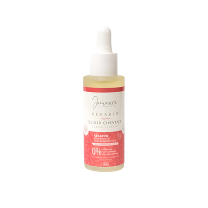 Elixir cheveux JOUVENCE nourrissant à la kératine disponible sur laparadulac.com, parapharmacie Tunisie pour cheveux brillants et disciplinés.

