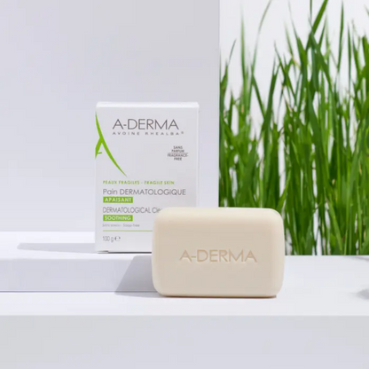 Savon dermatologique A-DERMA 100g – soin doux pour peaux sensibles – parapharmacie Tunisie laparadulac.com