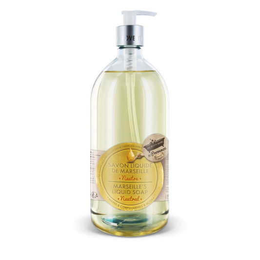 Savon liquide neutre 1L – Les Petits Bains de Provence, nettoyant doux peau sensible

