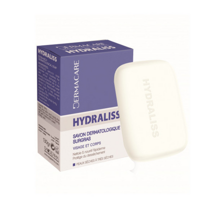 Savon dermatologique Hydraliss 130g Dermacare – Peaux sèches et sensibles, surgras hydratant, douceur quotidienne.

