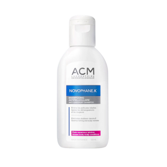 ACM Novophane K anti-pelliculaire, shampoing rougeurs démangeaisons sur laparadulac.com, parapharmacie Tunisie.


