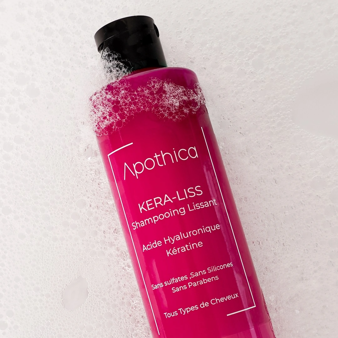 APOTHICA Kera Liss shampooing lissant 250ml à base de kératine végétale, en vente sur laparadulac.com, parapharmacie Tunisie.

