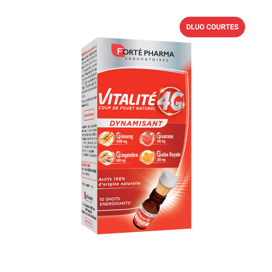 FORTE PHARMA Vitalité 4G Dynamisant 10 Shots chez laparadulac.com, parapharmacie Tunisie, booste énergie et concentration naturellement