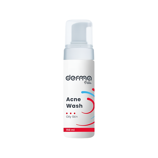 Mousse nettoyante anti-acné Derma Pella 150ml pour peau grasse, disponible sur laparadulac.com, parapharmacie Tunisie.
