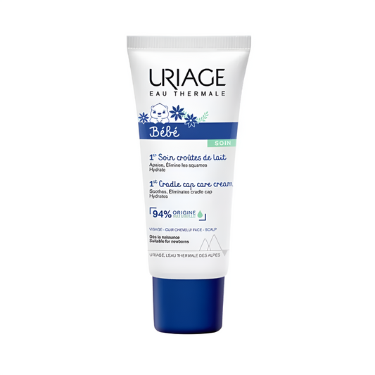 Uriage bébé soin croûtes de lait visage et cuir chevelu 40ml – disponible sur laparadulac.com, parapharmacie Tunisie.