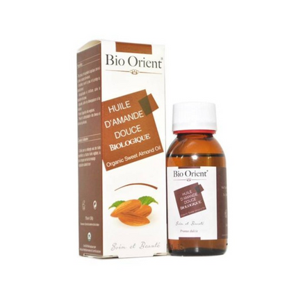 Huile d’amande douce Bio Orient 10ml ou 90ml – soin naturel nourrissant et apaisant disponible sur laparadulac.com, parapharmacie Tunisie.