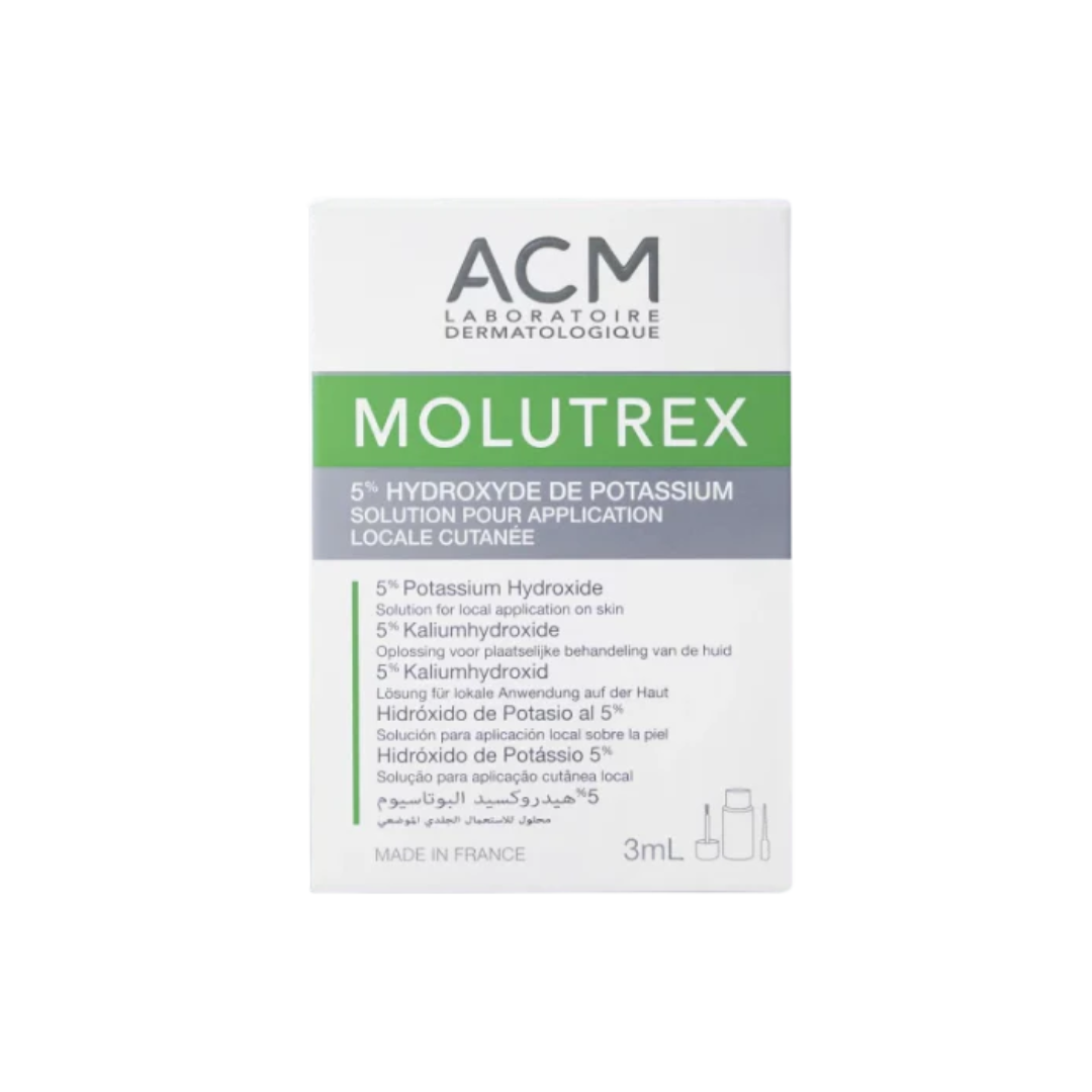 ACM Molutrex 3ml traitement Molluscum contagiosum sur laparadulac.com, parapharmacie Tunisie, solution ciblée pour enfants dès 3 ans.

