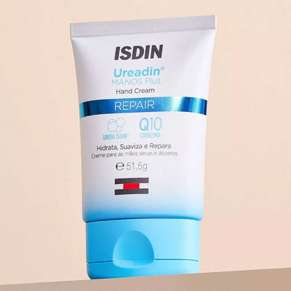 ISDIN Ureadin Manos Crème Protectrice 50 ml – soin intensif pour mains sèches. Disponible sur laparadulac.com, Laparadulac Parapharmacie Tunisie.

