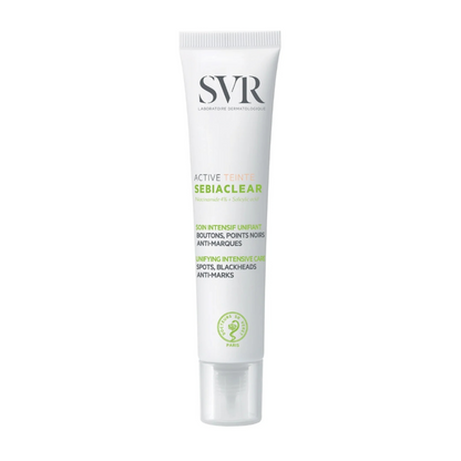 Soin teinté SVR Sebiaclear Active 40ml, en vente sur laparadulac.com – parapharmacie Tunisie pour camoufler et traiter les imperfections. SVR Tunisie. 

