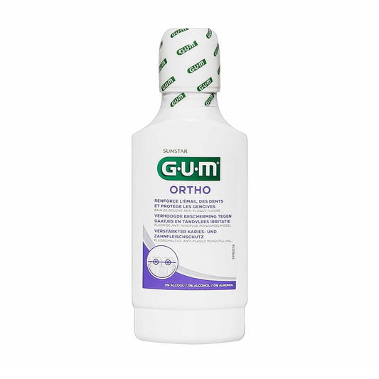 Image du bain de bouche GUM Ortho, soin complet orthodontique en vente sur laparadulac.com, parapharmacie Tunisie en ligne