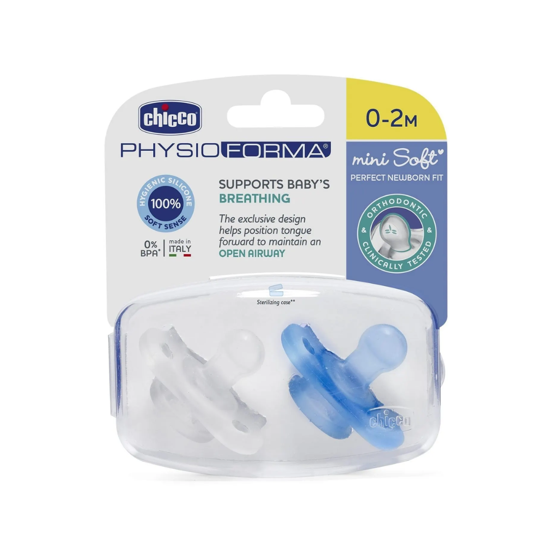 Sucettes Chicco PhysioForma Mini Soft silicone 0-2 mois – en vente sur laparadulac.com parapharmacie Tunisie

