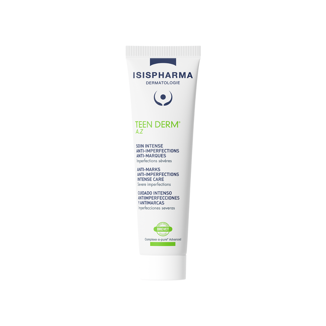 ISISPHARMA Teen Derm A.Z Soin Intense Tunisie – soin anti-imperfections et anti-acné, crème régulatrice peaux grasses et à tendance acnéique, traitement dermocosmétique intensif ISISPHARMA, parapharmacie en ligne Tunisie Lac 2, produits Teen Derm originaux pas cher Tunisie, acheter ISISPHARMA Teen Derm A.Z en Tunisie sur laparadulac.com
