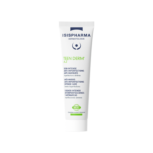 ISISPHARMA Teen Derm A.Z Soin Intense Tunisie – soin anti-imperfections et anti-acné, crème régulatrice peaux grasses et à tendance acnéique, traitement dermocosmétique intensif ISISPHARMA, parapharmacie en ligne Tunisie Lac 2, produits Teen Derm originaux pas cher Tunisie, acheter ISISPHARMA Teen Derm A.Z en Tunisie sur laparadulac.com