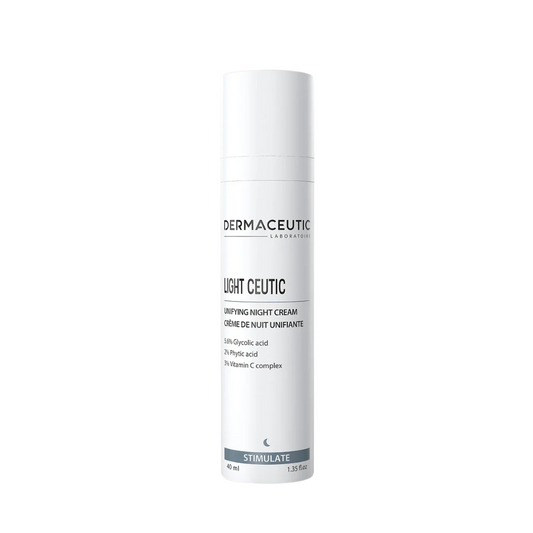 Crème de nuit Dermaceutic Light Ceutic 40ml en vente sur laparadulac.com, parapharmacie Tunisie – soin anti-taches et éclat du teint.

