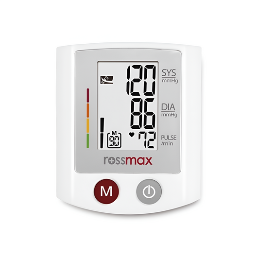 Tensiomètre Rossmax S150 pour poignet, technologie Smart Sense, sur laparadulac.com, parapharmacie Tunisie fiable et pratique.

