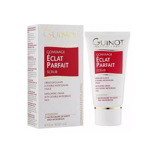 GUINOT Gommage visage éclat 50ml sur laparadulac.com, parapharmacie Tunisie. Exfolie en douceur, révèle une peau éclatante et lisse.