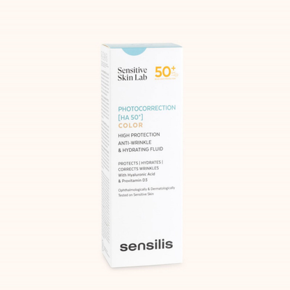 “Sensilis Photocorrection SPF 50+ fluide écran invisible 50 ml, hydratant anti-rides, parapharmacie Tunisie laparadulac.com”

