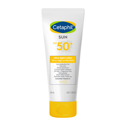 Lotion solaire Cetaphil SPF50+ visage et corps – parapharmacie Tunisie sur laparadulac.com