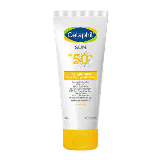 Lotion solaire Cetaphil SPF50+ visage et corps – parapharmacie Tunisie sur laparadulac.com