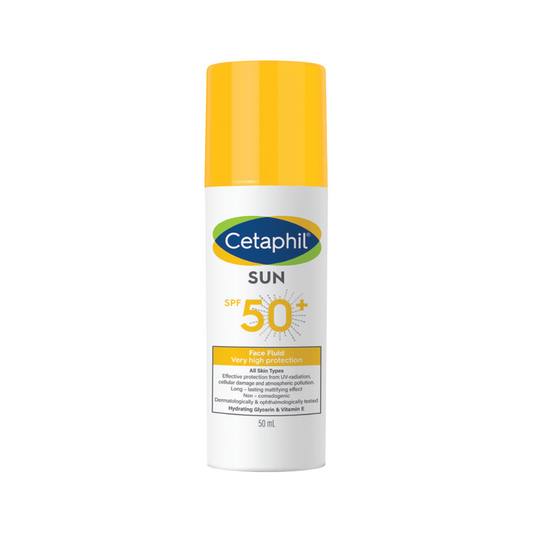 Fluide solaire visage invisible Cetaphil SPF50+ – parapharmacie Tunisie sur laparadulac.com