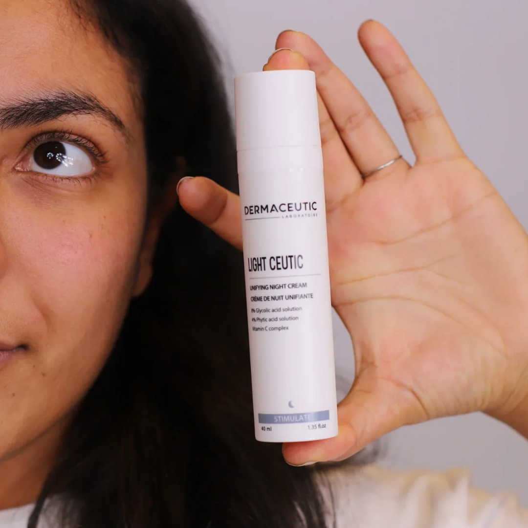 Crème de nuit Dermaceutic Light Ceutic 40ml en vente sur laparadulac.com, parapharmacie Tunisie – soin anti-taches et éclat du teint.