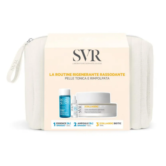Trousse SVR Biotic Collagen complète disponible sur laparadulac.com, parapharmacie Tunisie, pour une peau plus lisse, ferme et éclatante dès les premières applications. SVR Tunisie.

